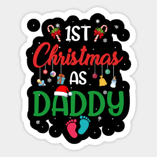 1st Christmas as Daddy Matching Family Sticker